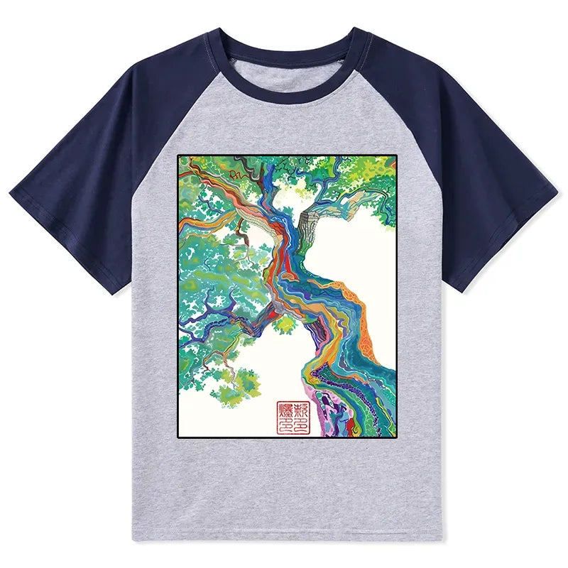 Colorful Magic Tree Japanese T-Shirt
