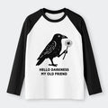 Kyoto-Lion My Old Friend The Crow Raglan Long Sleeve T-shirt