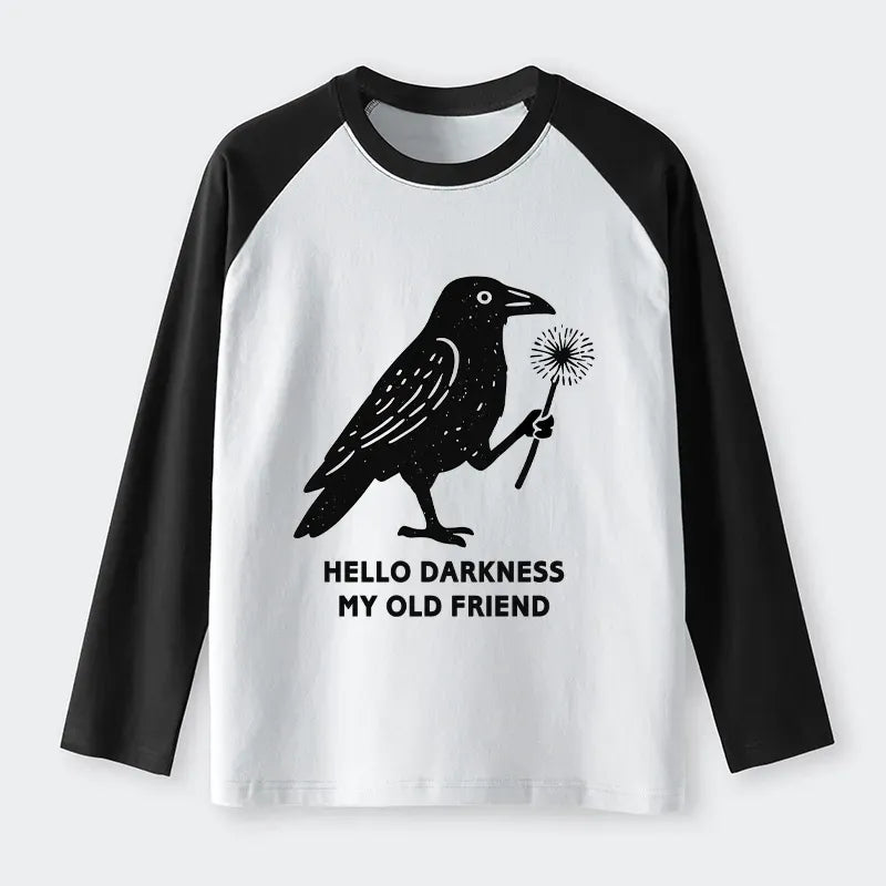 Vintage Ukiyo-e Crow Long Sleeve Top
