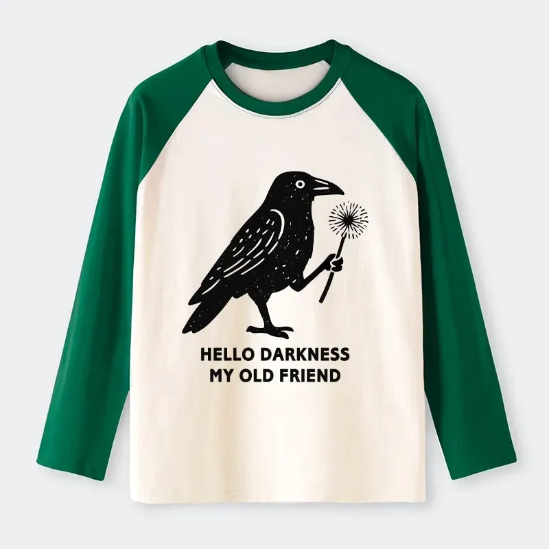 Vintage Ukiyo-e Crow Long Sleeve Top