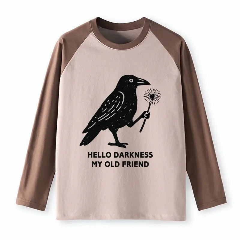 Vintage Ukiyo-e Crow Long Sleeve Top