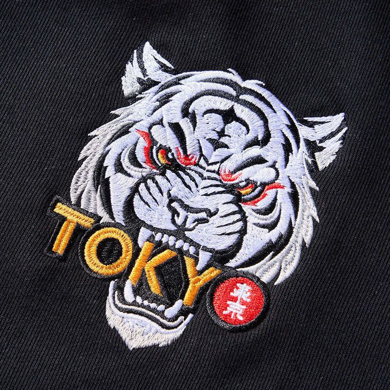 Best Seller Japanese lion embroidery varsity jacket