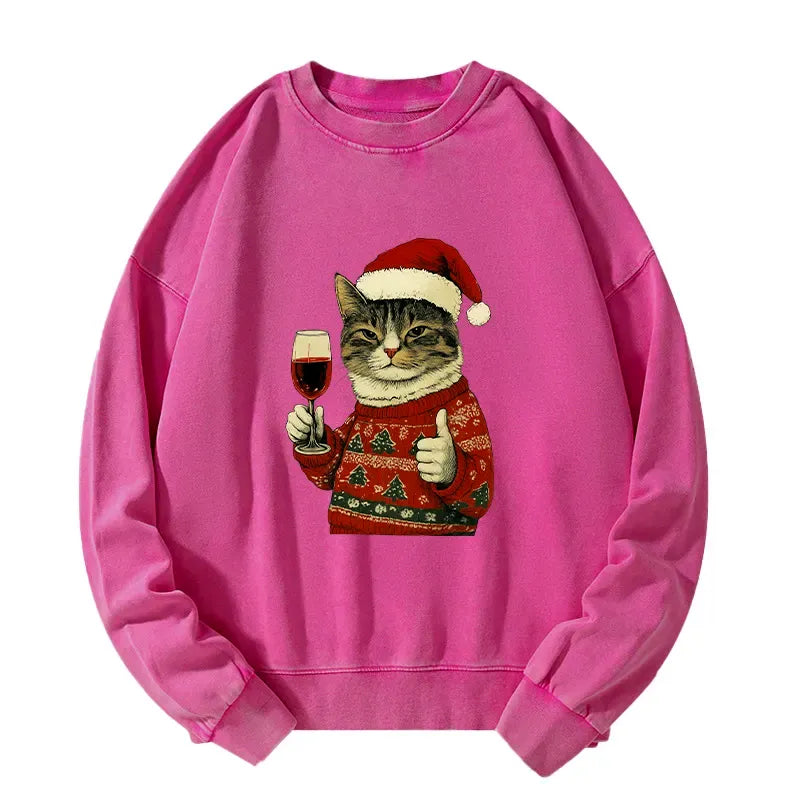 Vintage Cat Sweatshirt with Free Shipping