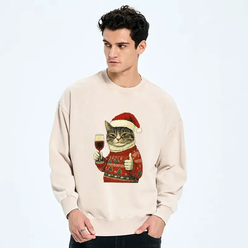 Washed Kyoto Cat Sweatshirt Gift Idea
