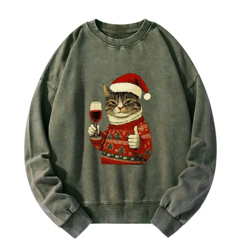 Vintage Cat Sweatshirt with Free Shipping