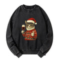 Washed Kyoto Cat Sweatshirt Gift Idea