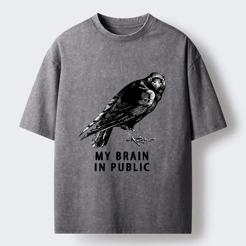 Funny Crow Art T-Shirt for Everyday Wear