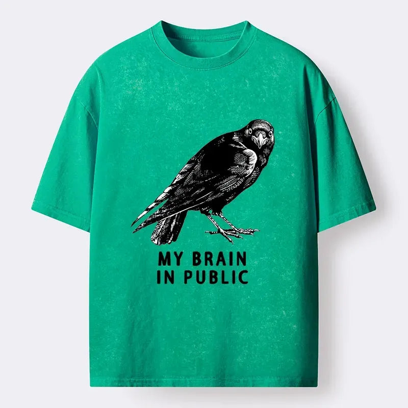 Washed Japanese Crow T-Shirt Gift Idea