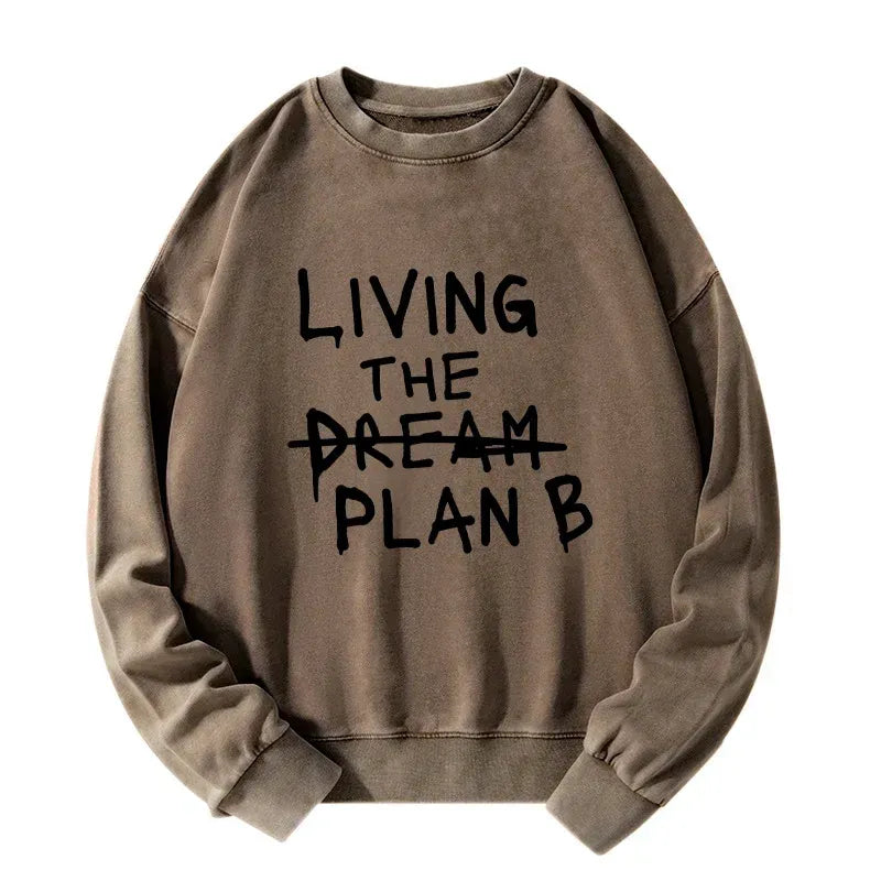 Japanese Vintage Washed Sweatshirt for Daily Wear