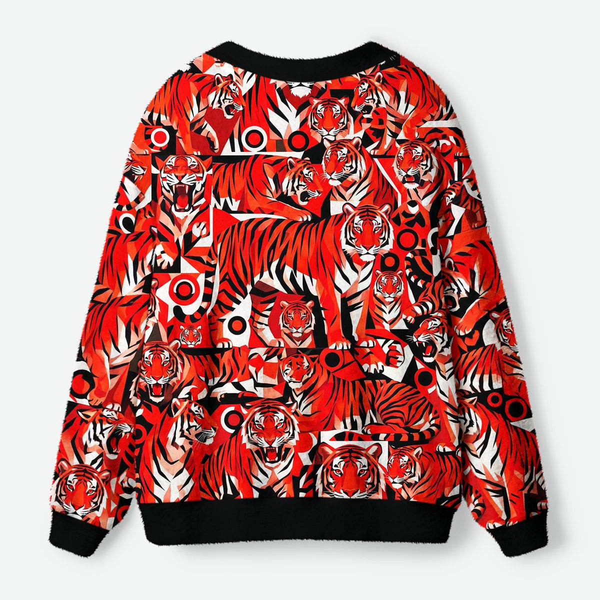 Kyoto-Lion Tigers On The Edge Of Chaos Ugly Cardigan Sweater