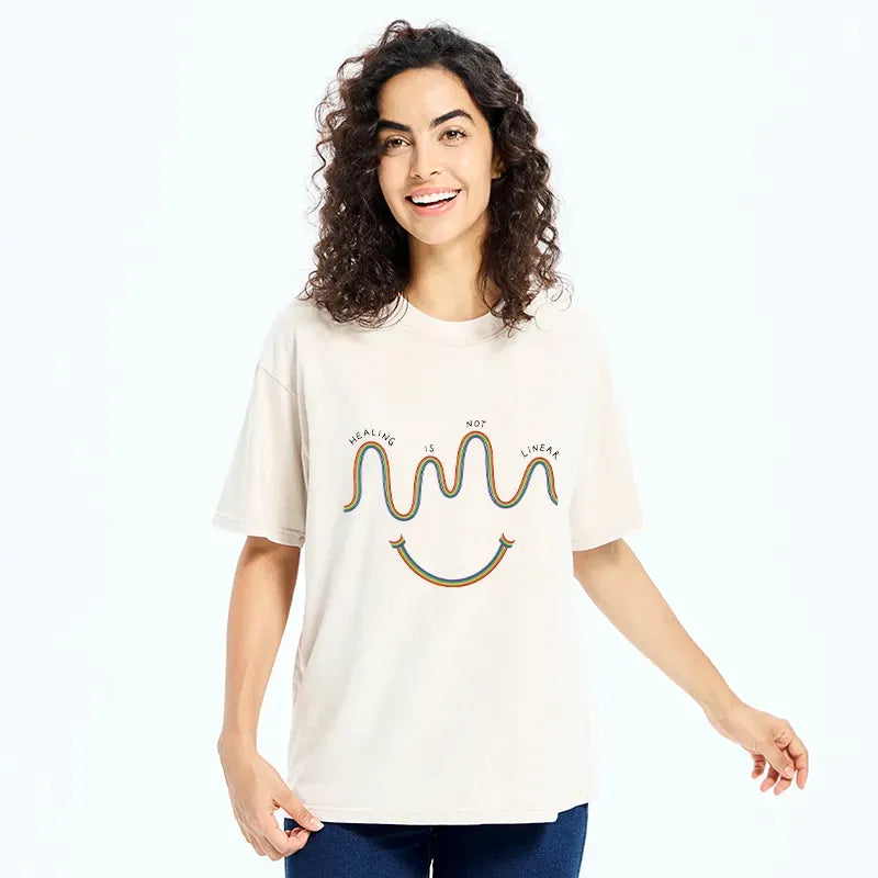 washed unisex t-shirt with lion face