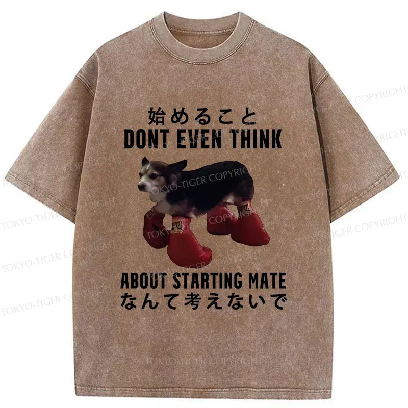 Funny Japanese Washed T-Shirt for Daily Wear