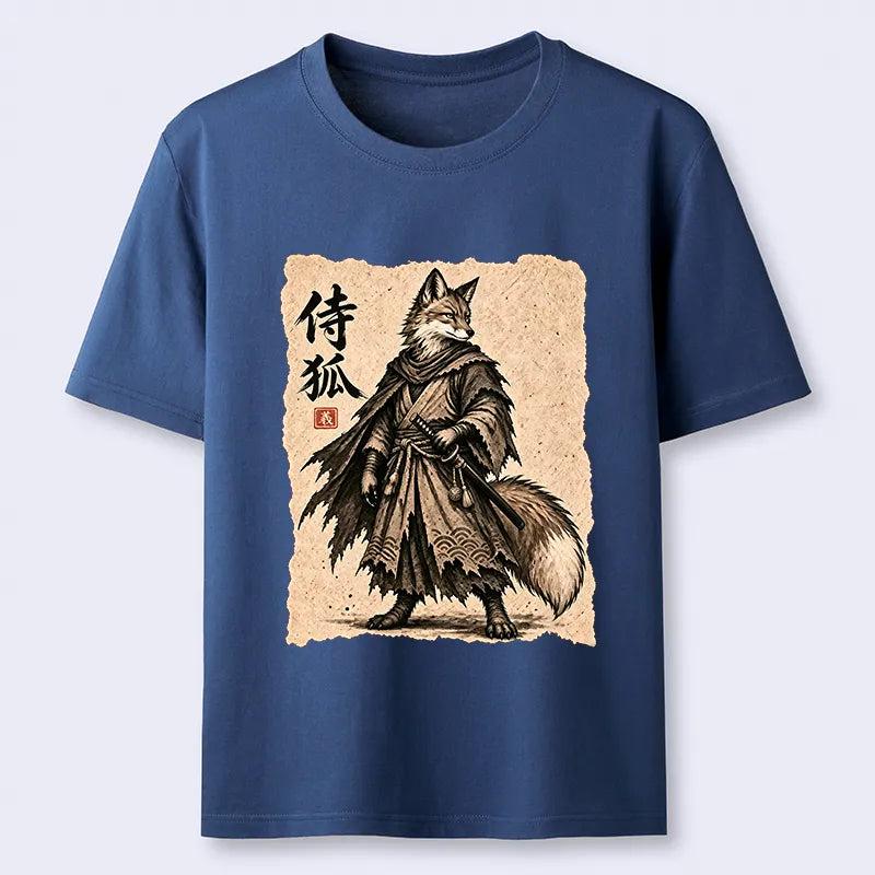 Kyoto-Lion Vintage Samurai Fox Art Classic T-Shirt