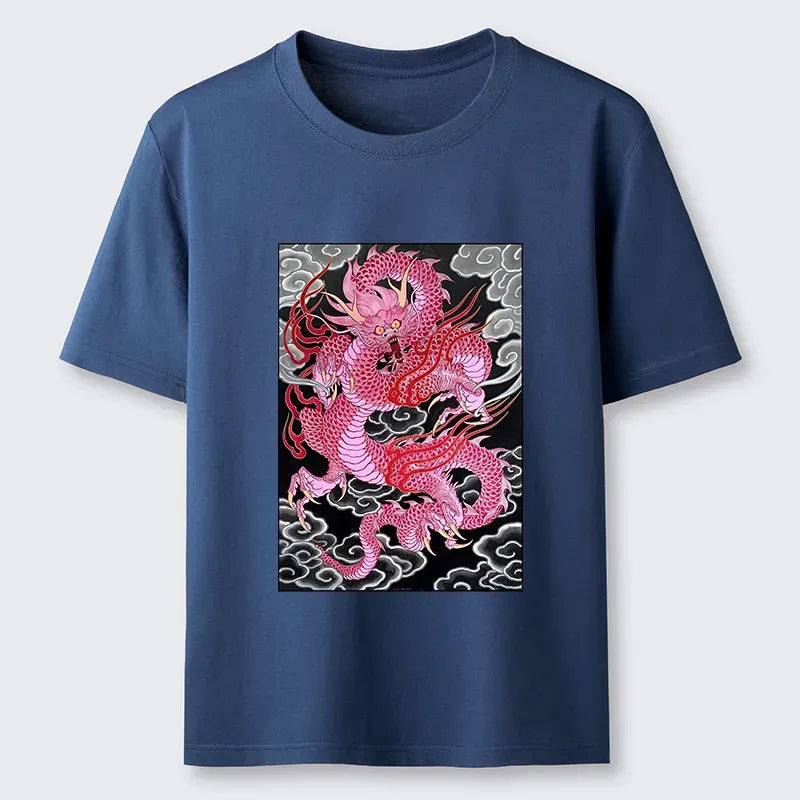 Vintage Kyoto-Lion Dragon Shirt Free Shipping