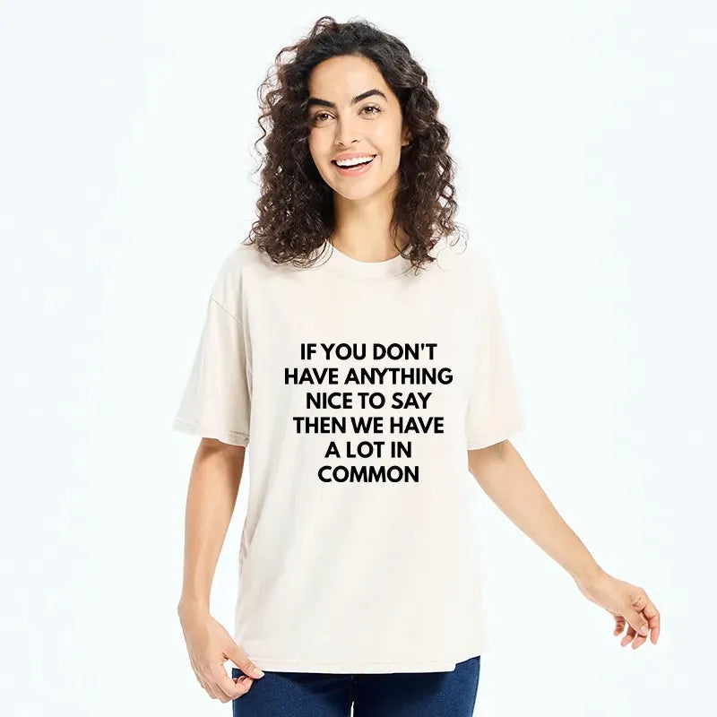Kyoto-Lion Funny Moody Quiet Person Relatable Meme Washed T-Shirt