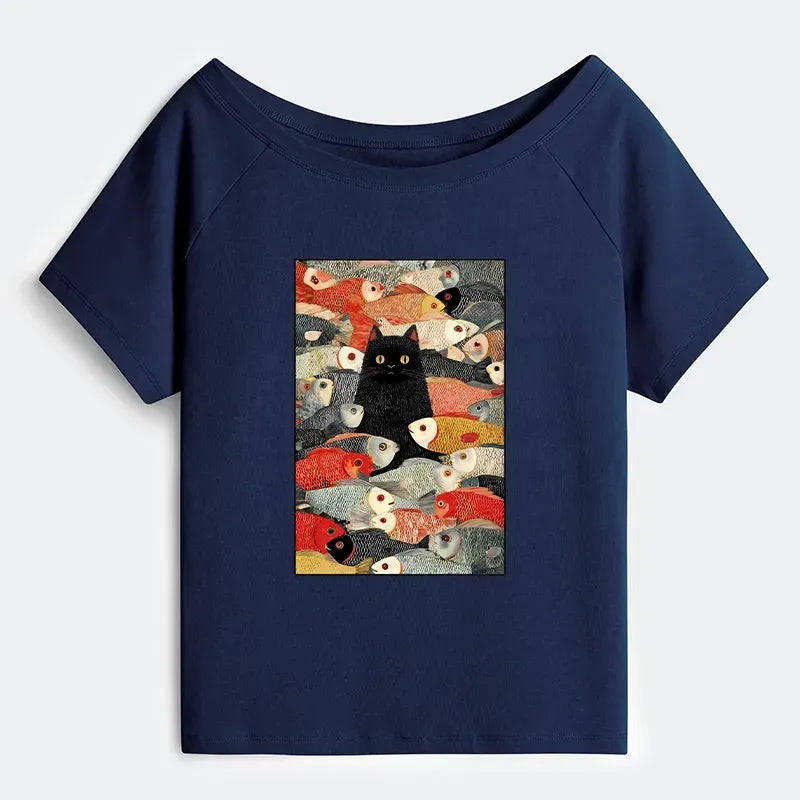 Kyoto Lion Ukiyo-e Shirt for Women Casual