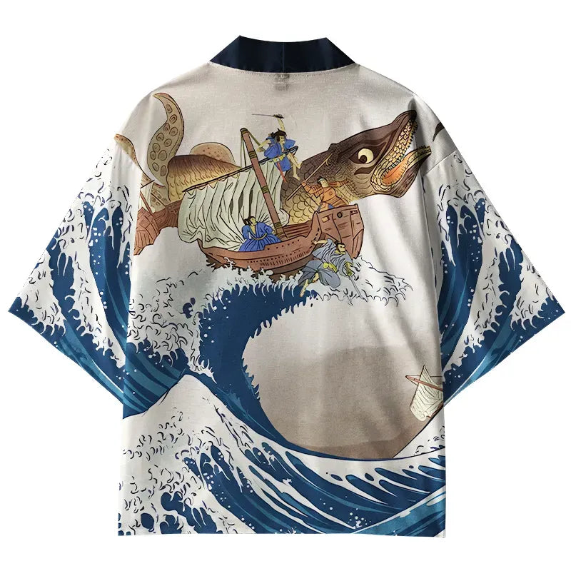 Unisex Japanese kimono cardigan for summer