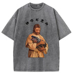 Kyoto-Lion God's Grace Washed T-Shirt