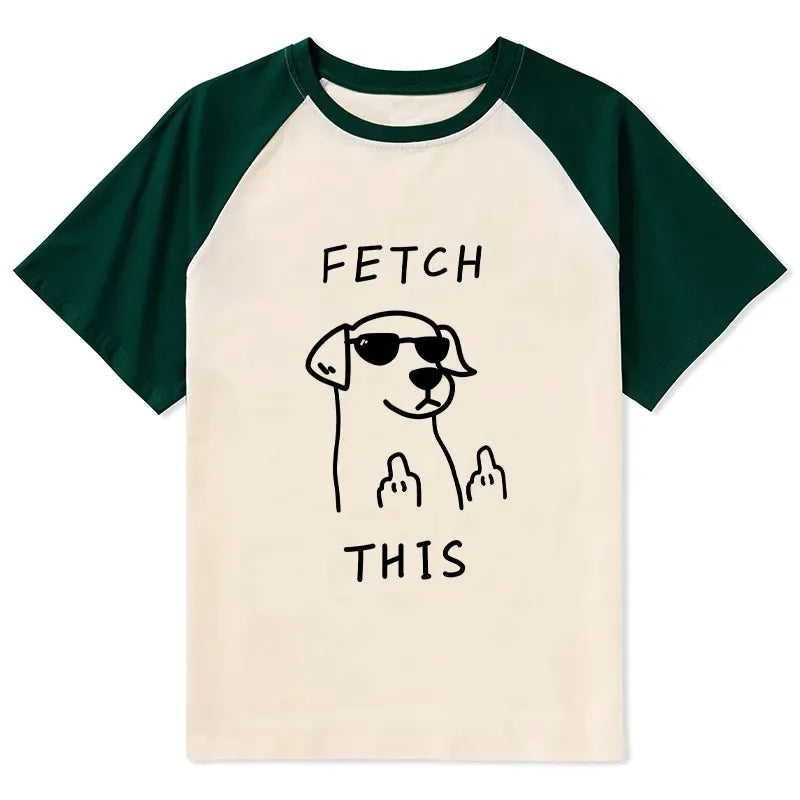 Rebellious Dog Raglan Tee for Streetwear