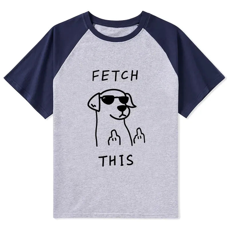 Rebellious Dog Raglan Tee for Streetwear