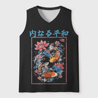 Koi Fish Mesh Tank Top Breathable