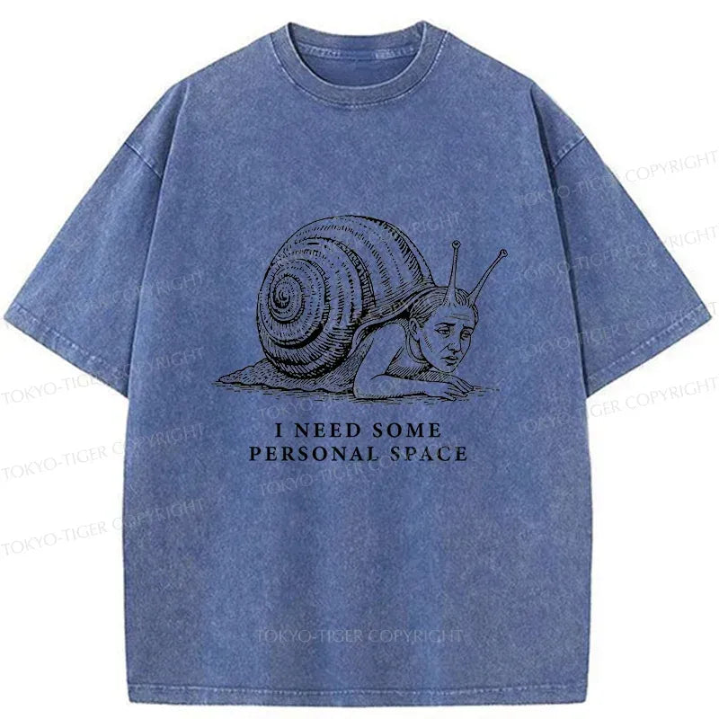 Kyoto-Lion Snail Man Washed T-Shirt