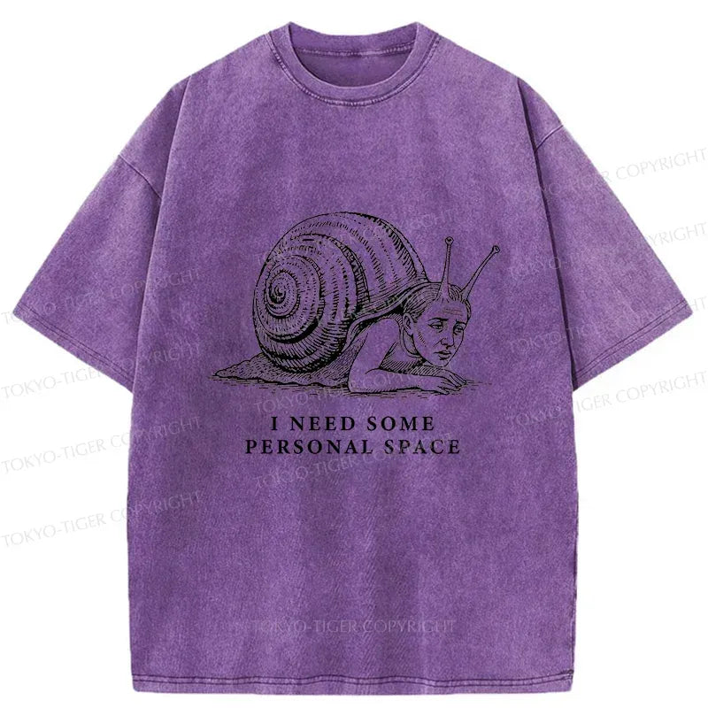Kyoto-Lion Snail Man Washed T-Shirt