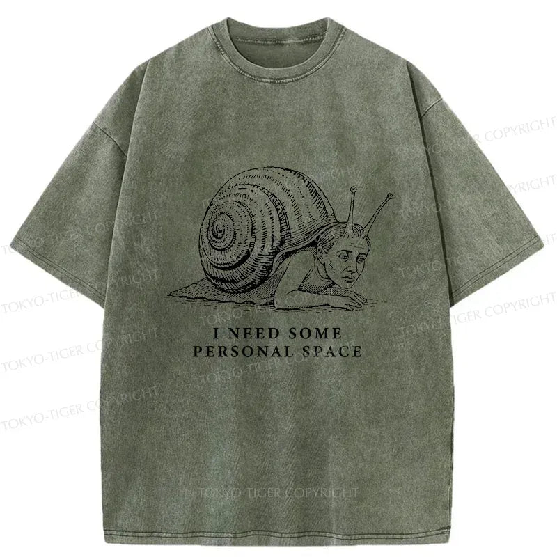 Kyoto-Lion Snail Man Washed T-Shirt