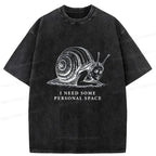 Japanese Vintage Washed T-Shirt for Daily Wear