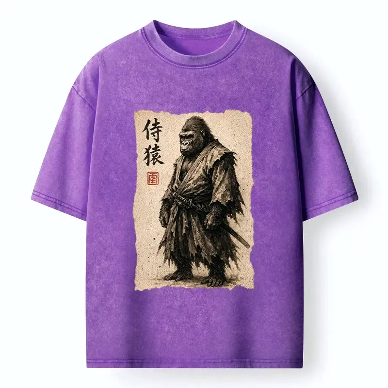 Retro Woodblock Print Washed Tee