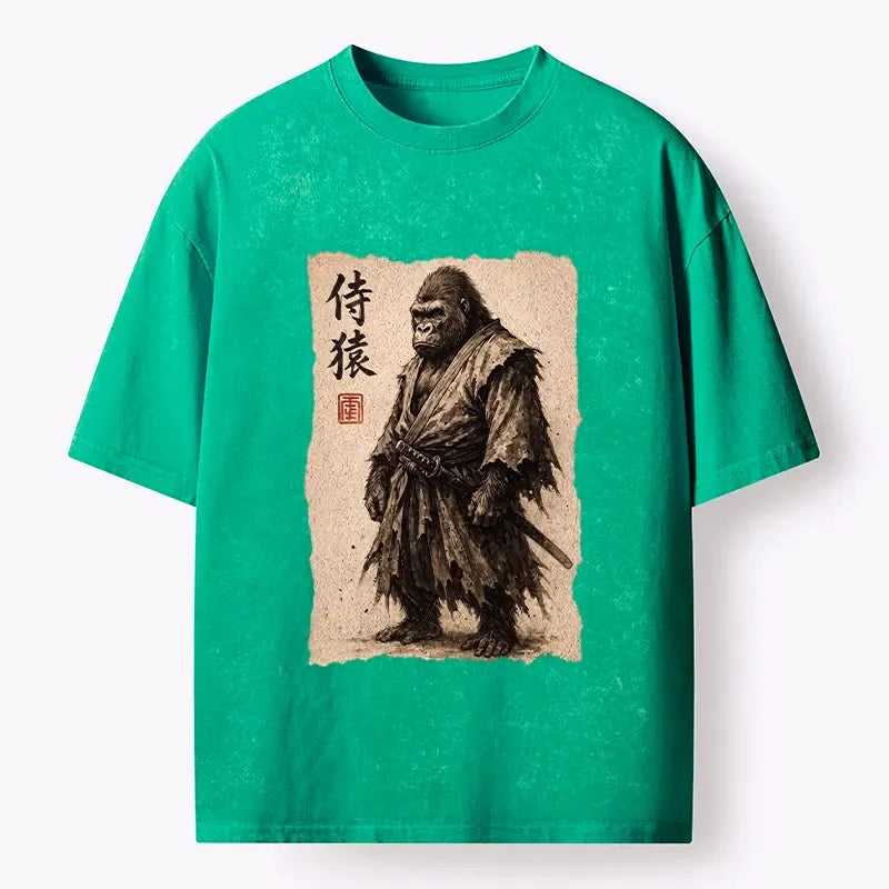 Retro Woodblock Print Washed Tee