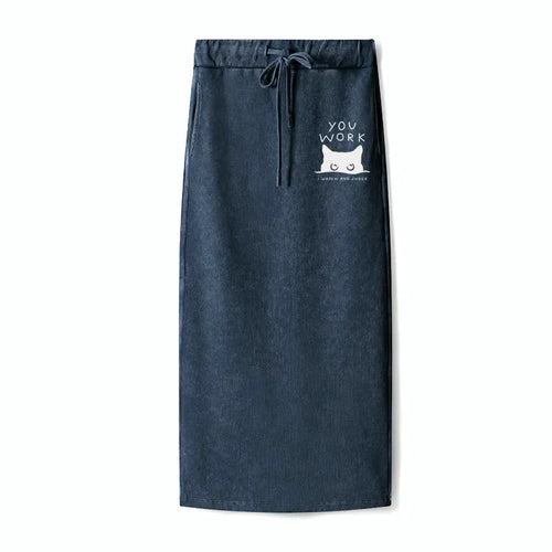 Kyoto Style Cat Skirt for Casual Streetwear
