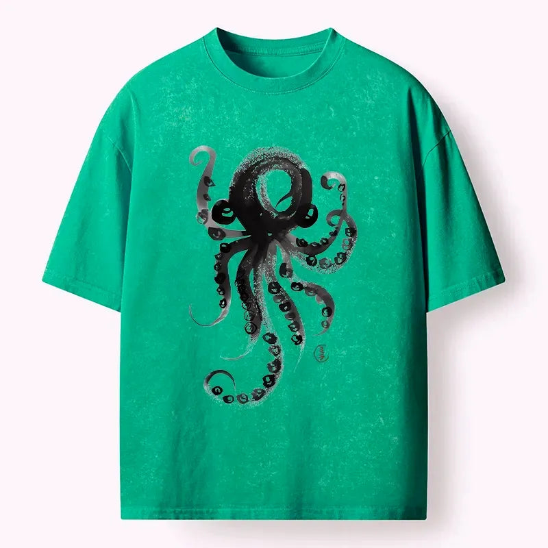 Japanese Woodblock Print Octopus T-Shirt