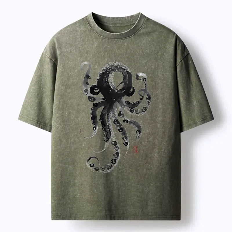 Vintage Japanese Octopus T-Shirt on Sale