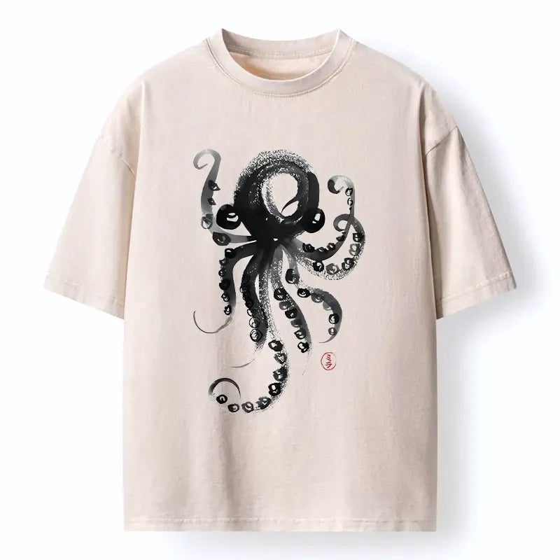 Vintage Japanese Octopus T-Shirt on Sale
