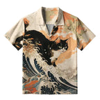 Japanese Cat Aloha Shirt for Vacation