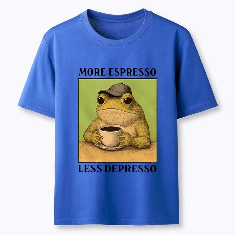 Kyoto-Lion Frog Drinking Coffee Funny Classic T-Shirt
