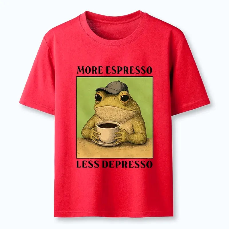 Kyoto-Lion Frog Drinking Coffee Funny Classic T-Shirt