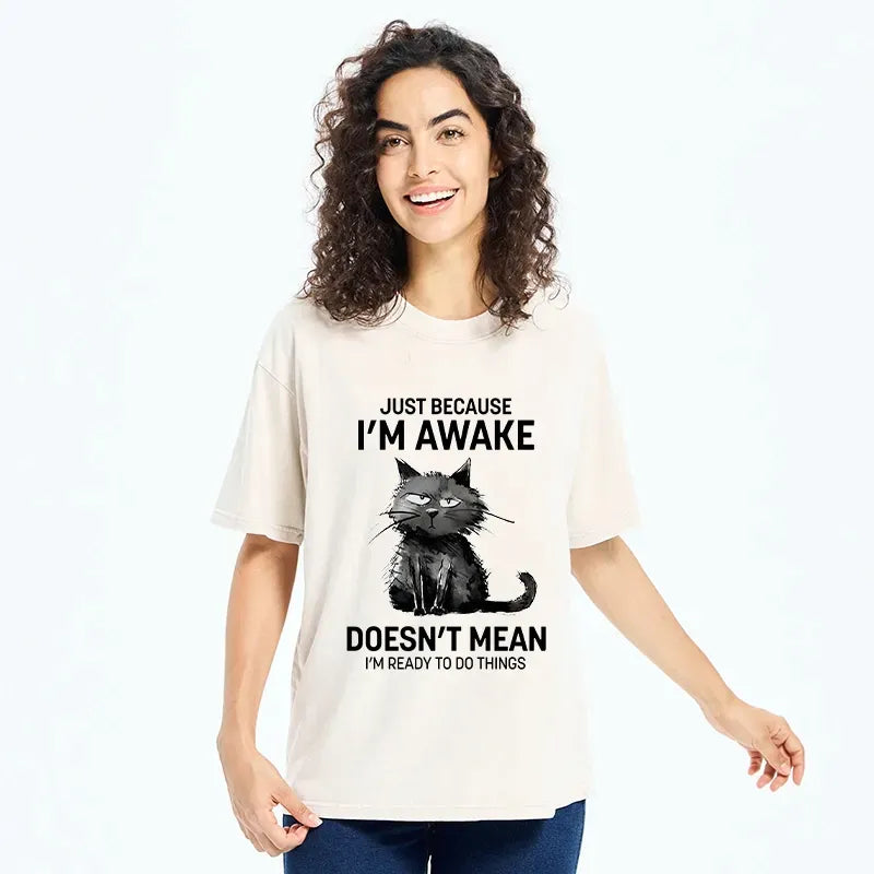 Not Ready To Do Things Cat T-Shirt