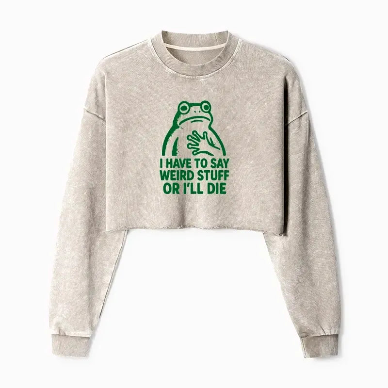 funny frog meme sweatshirt for women