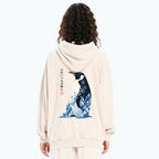 Kyoto-Lion Keep Calm Penguin Washed Zip Hoodie