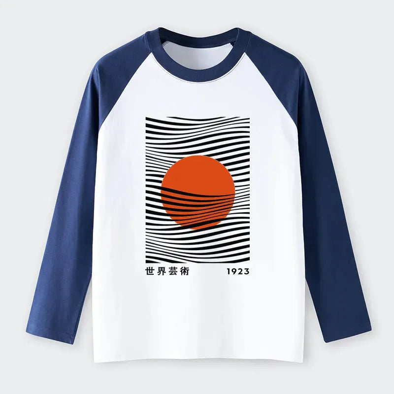 unisex japanese sun art t-shirt for men