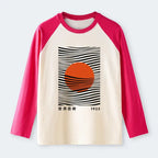 minimalist japanese raglan long sleeve t-shirt