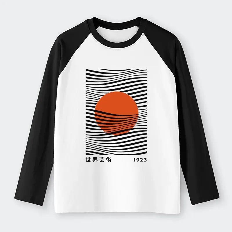 unisex japanese sun art t-shirt for men