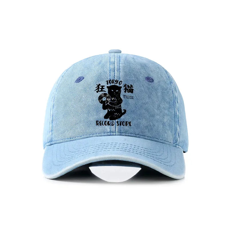 Kyoto-Lion Tokyo Record Store Cat CD Denim Cap