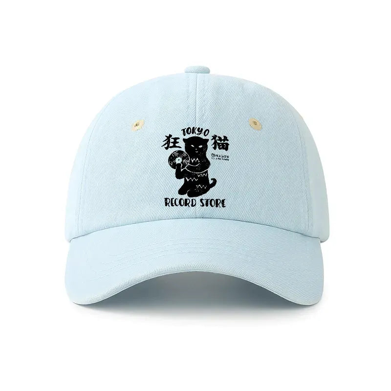 Japanese vintage denim cap for cat lovers