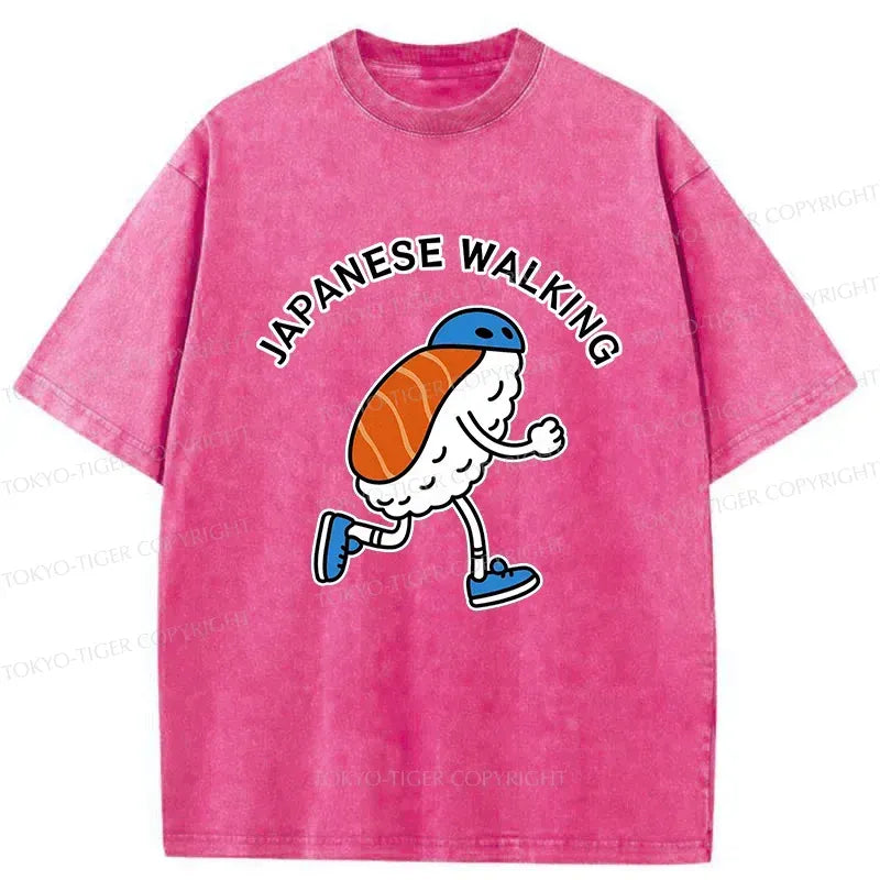 Japanese Vintage Washed T-Shirt for Daily Wear
