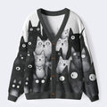 Ugly Cat Sweater with Retro Style
