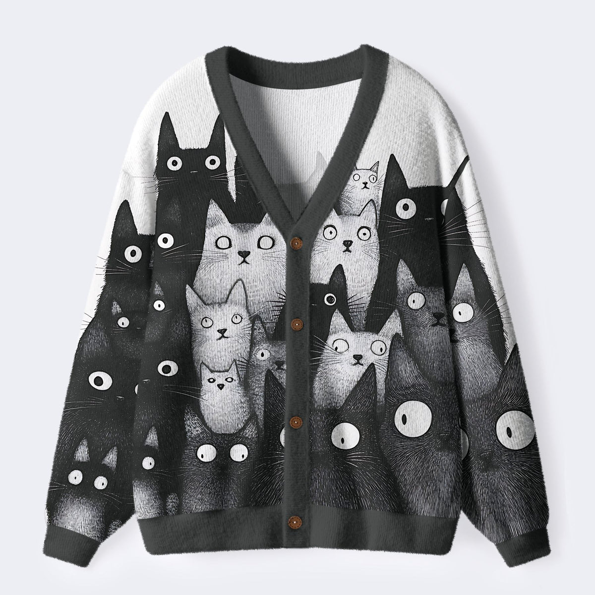 Ugly Cat Sweater with Retro Style