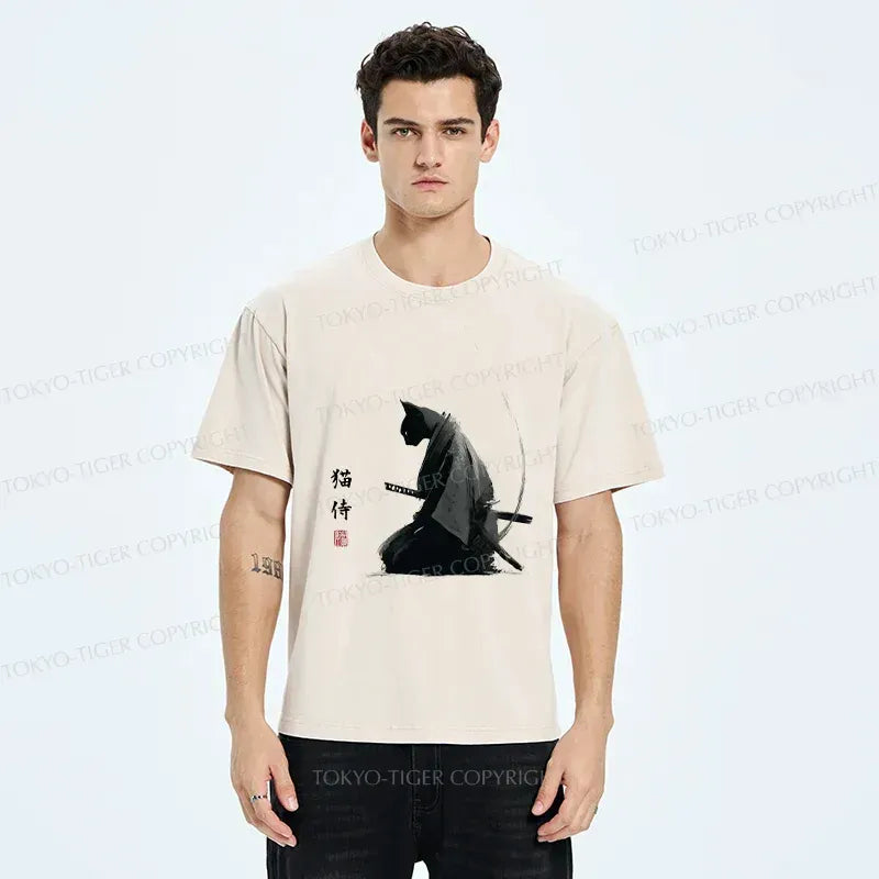 Kyoto Kneeling Cat Ukiyo-e Graphic Tee Best Seller
